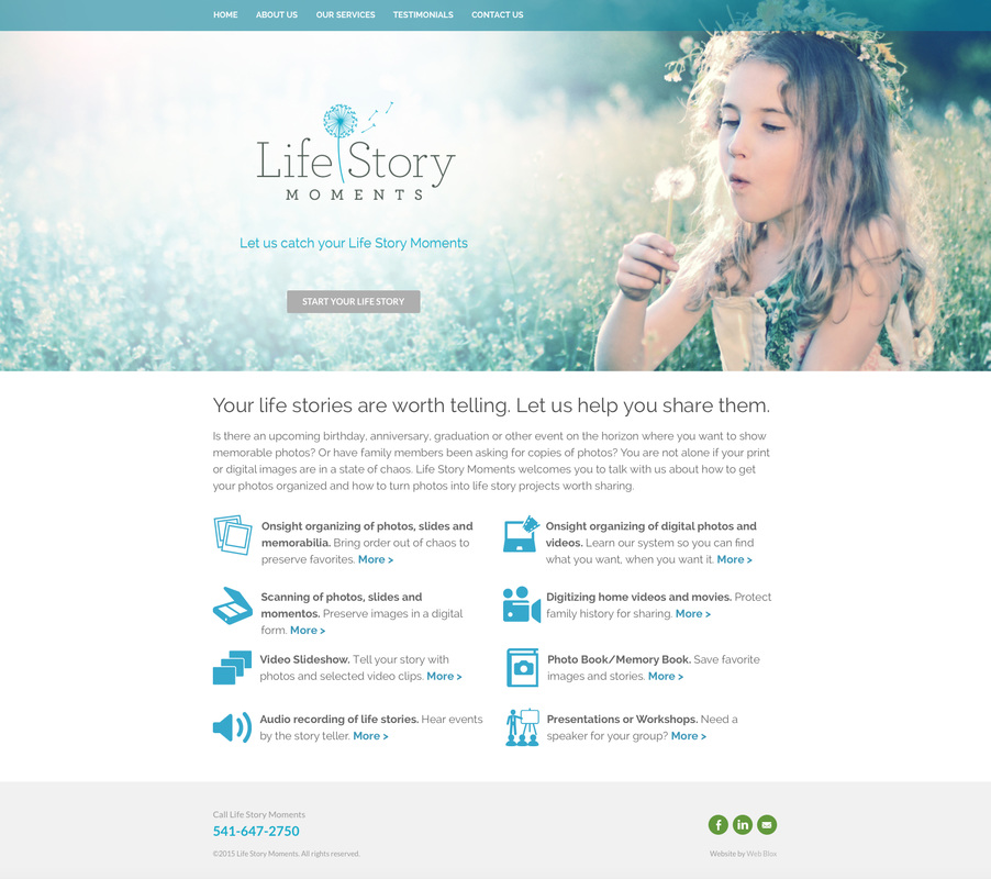 Life Story Moments Website Design