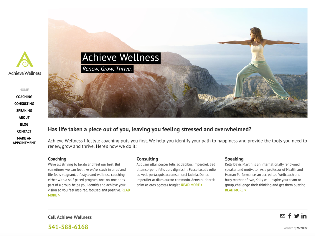 Achieve Wellness Website Design