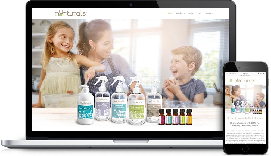 Photo of Nurturals website design