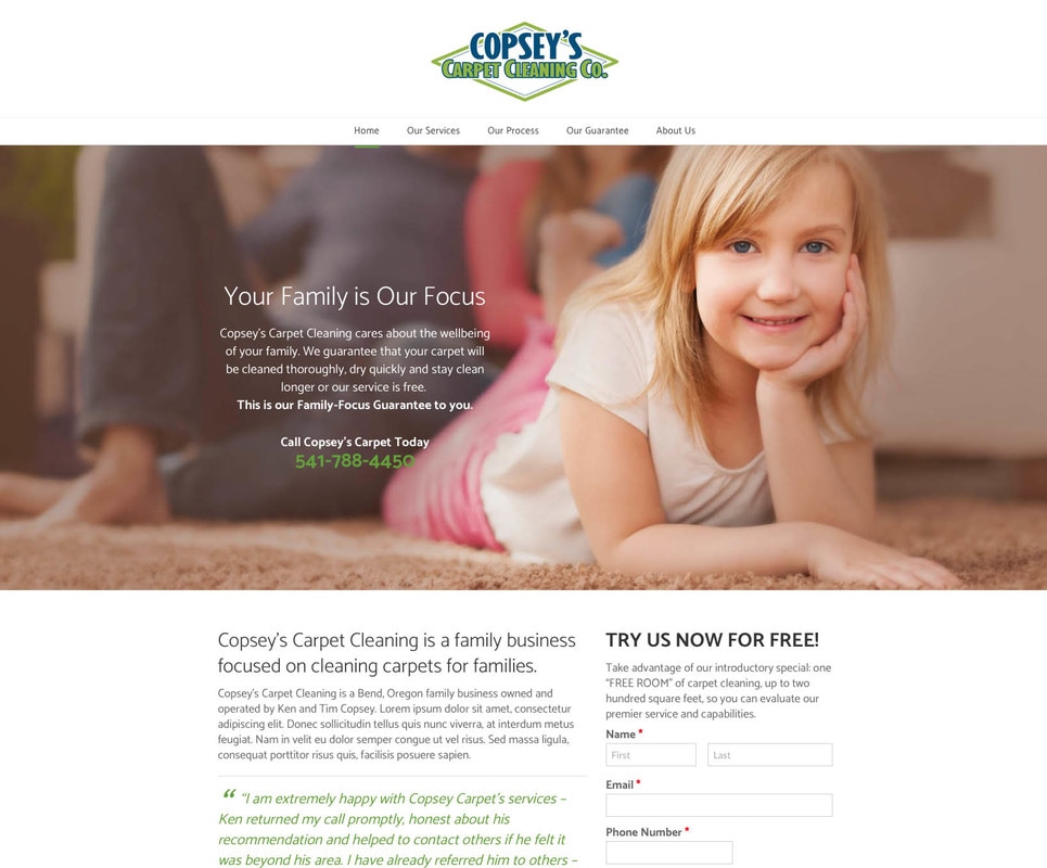 Picture of Copsey's Carpet New Website Design
