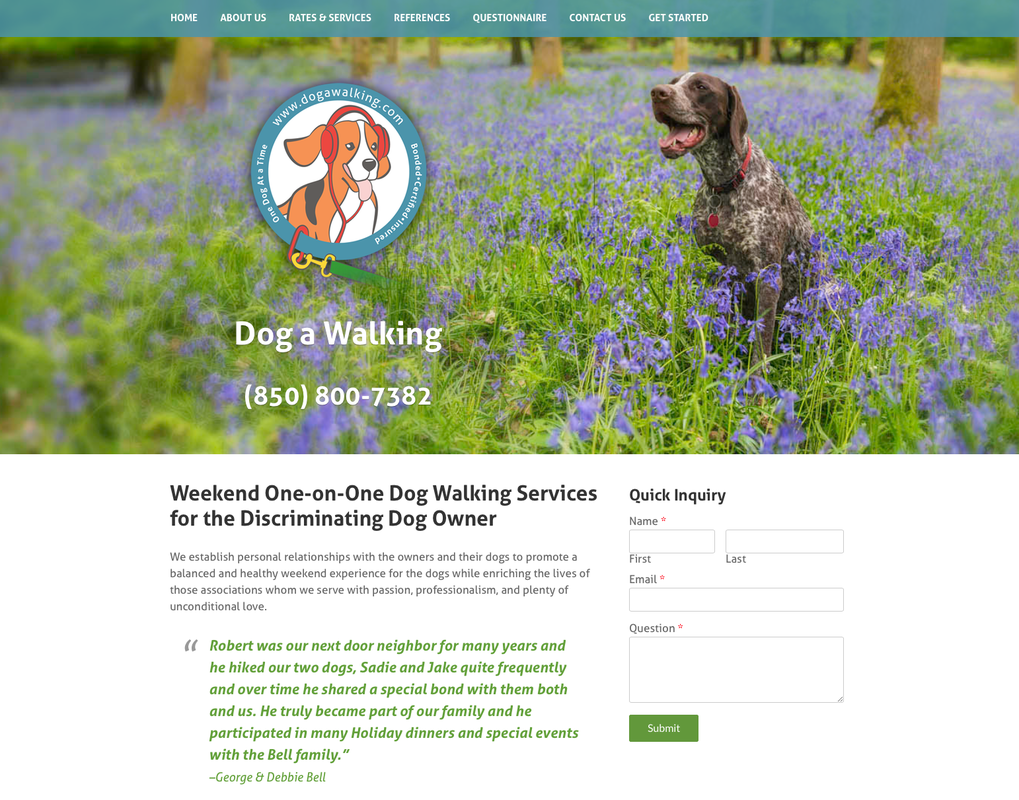 Dog A Walking Website Design